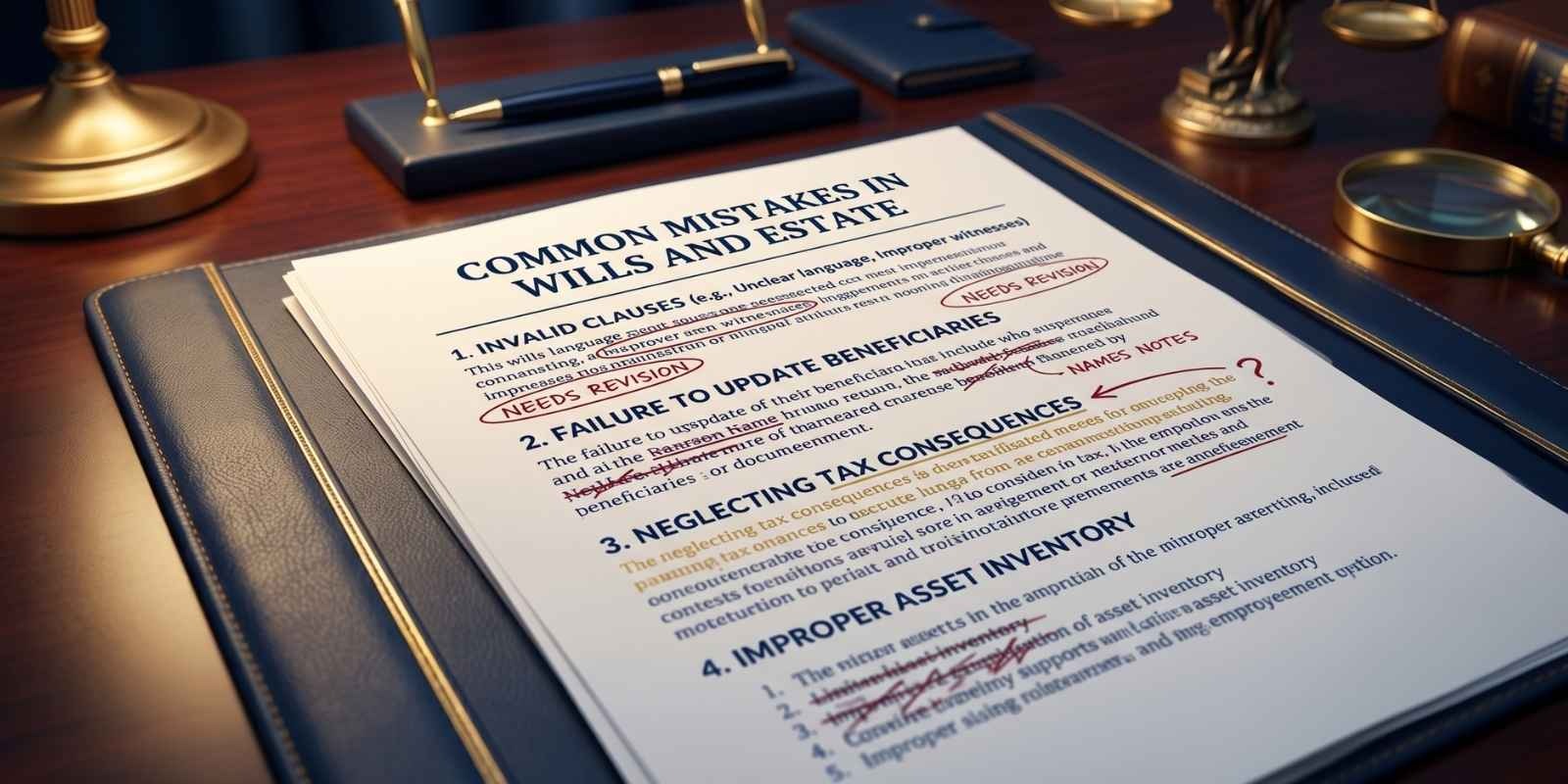 Common Mistakes in Wills and Estate
